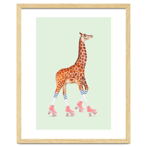 Rollerskating Giraffe by Jonas Loose
