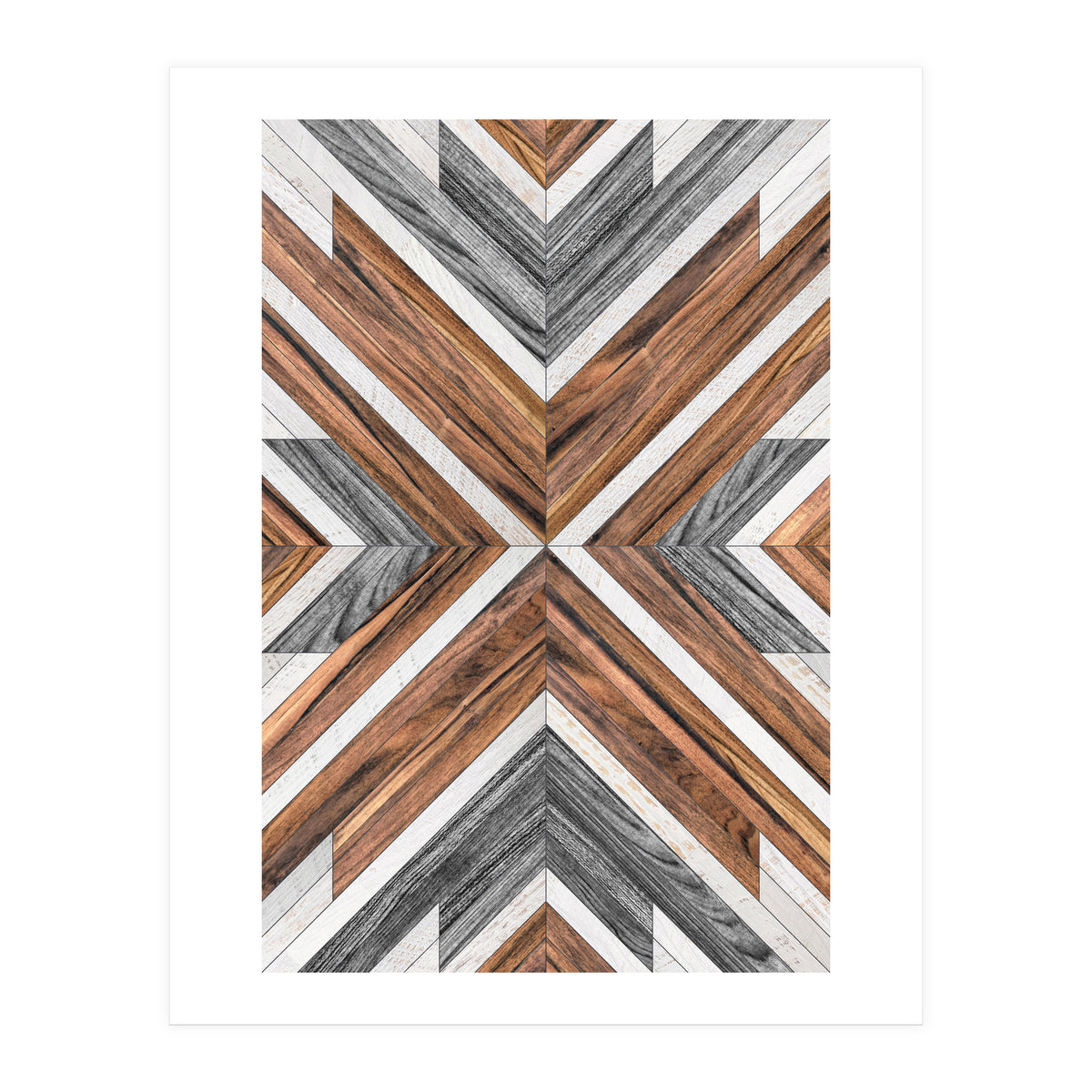 Urban Tribal Pattern No.4 - Wood (Print Only)