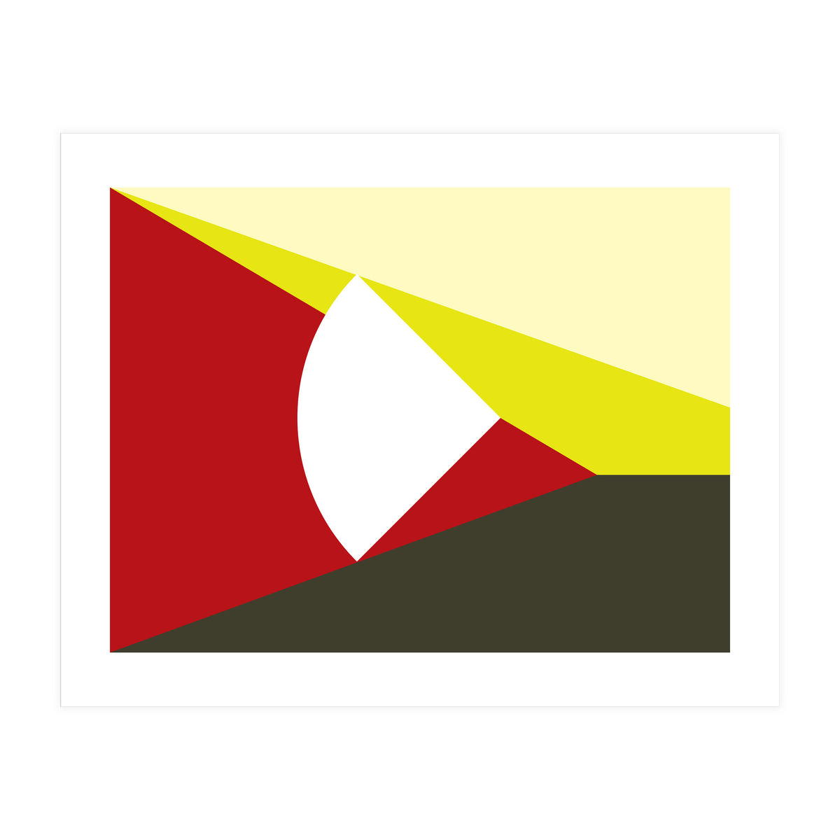 Geometric Shapes No. 13 - red, brown & yellow (Print Only)