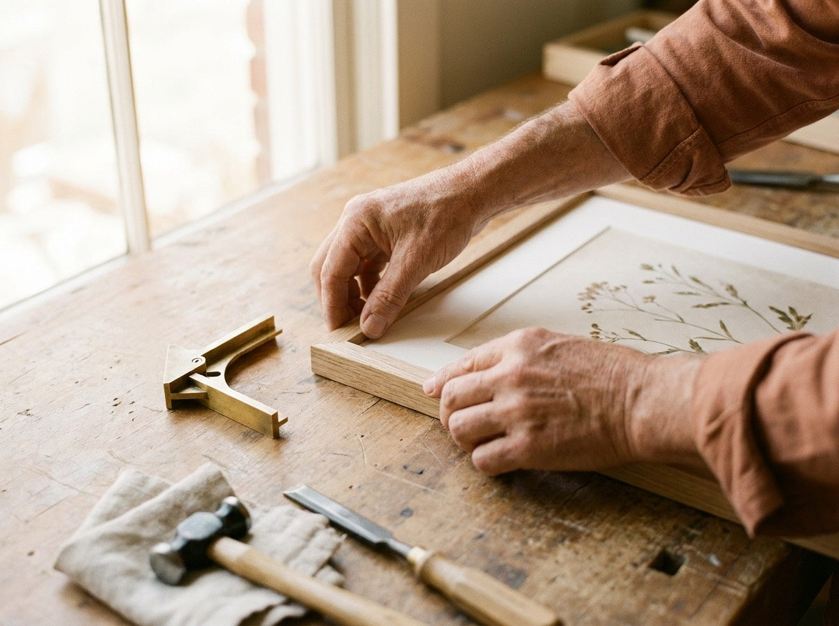 Hand-framed in oak