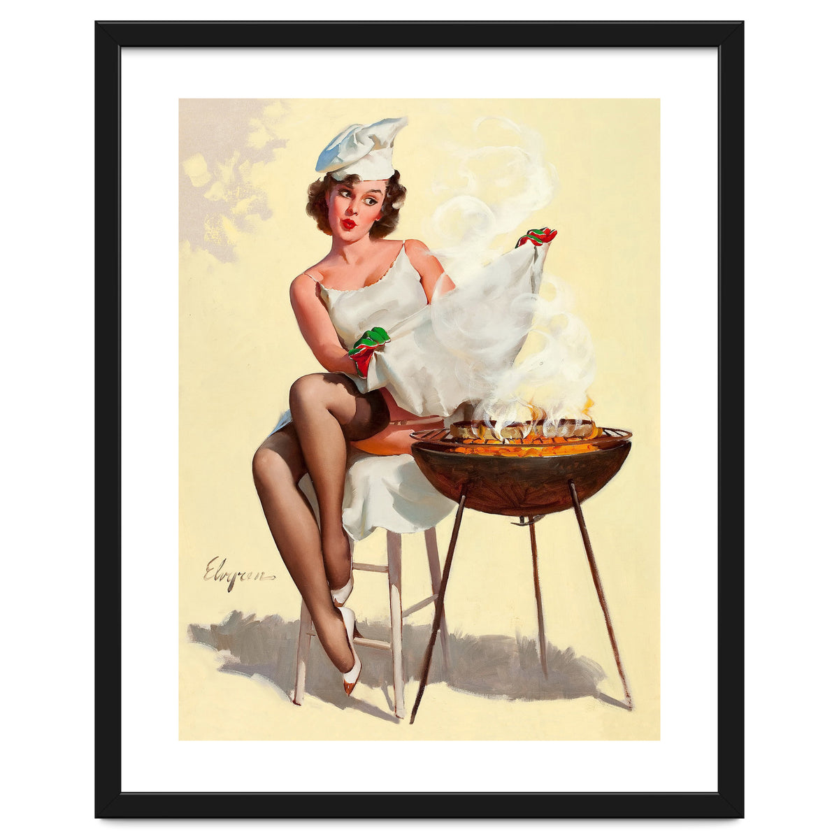 Hot Pinup Barbecue Girl