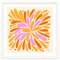 Floral Burst - pink, yellow and orange