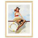 Sailing Pinup Girl With Captain Hat thumbnail