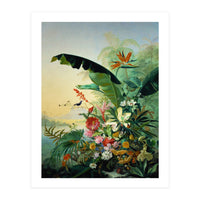 Fleurs exotique, 1836 Exotic flowers from tropical countries. Canvas, 162 x 121 cm. (Print Only)