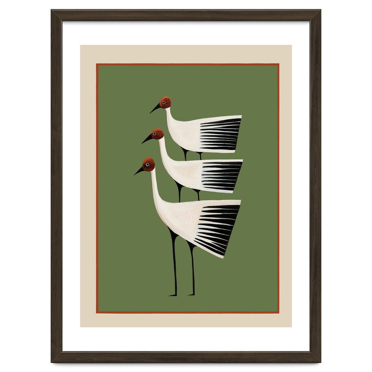 Striped Bird Trio I