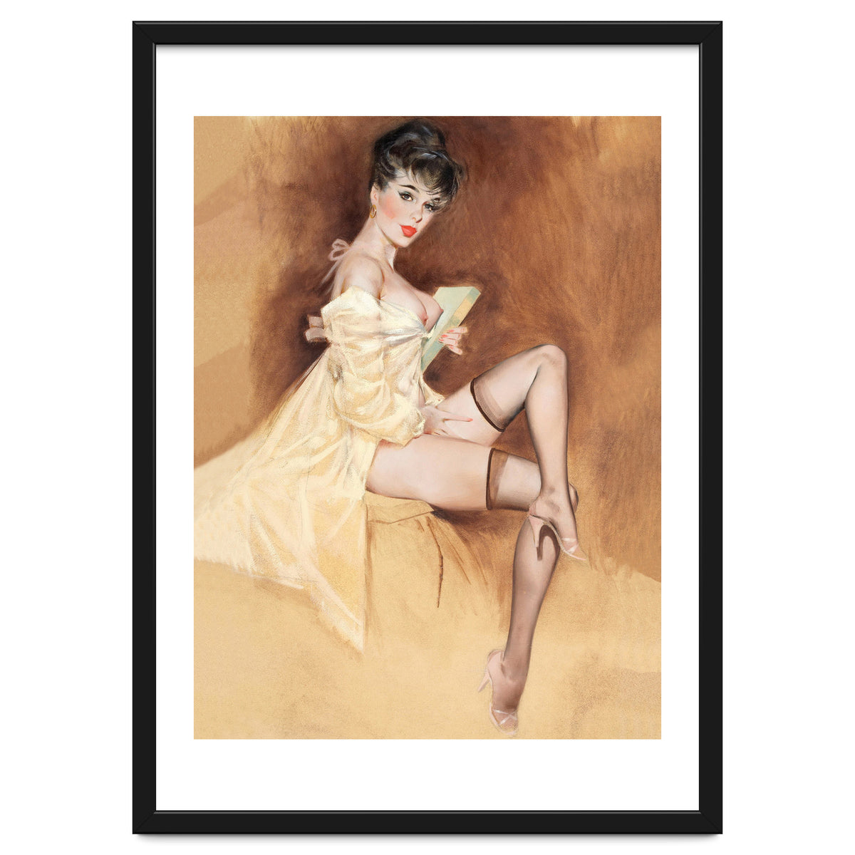 Late Portrait Of Sexy Pinup Secretary Woman