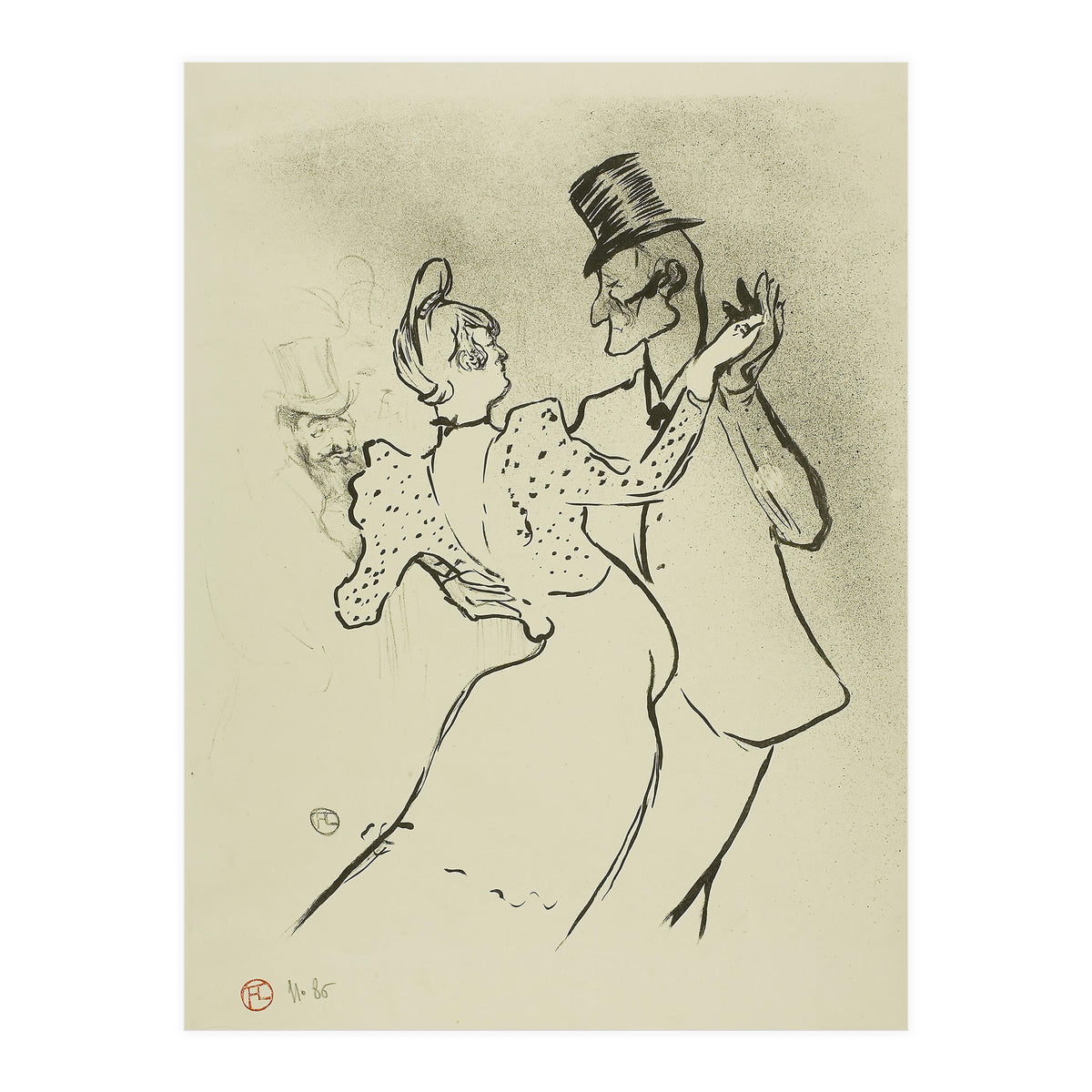 La Goulue. Henri de Toulouse-Lautrec; French, 1864-1901. Date: 1894. Dimensions: 308 × 254 mm (im... (Print Only)