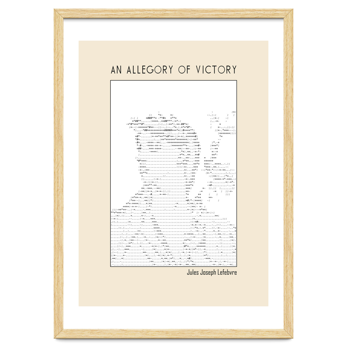 An Allegory Of Victory – Jules Joseph Lefebvre Ascii Art