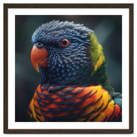 Rainbow Lorikeet Parrot Close Up Portrait