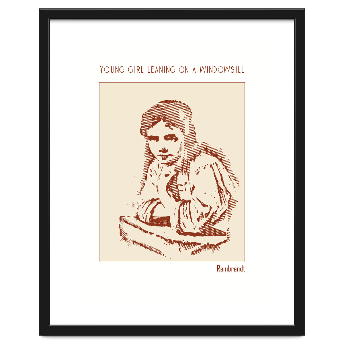 Young Girl Leaning On A Windowsill – Rembrandt Harmenszoon Van Rijn