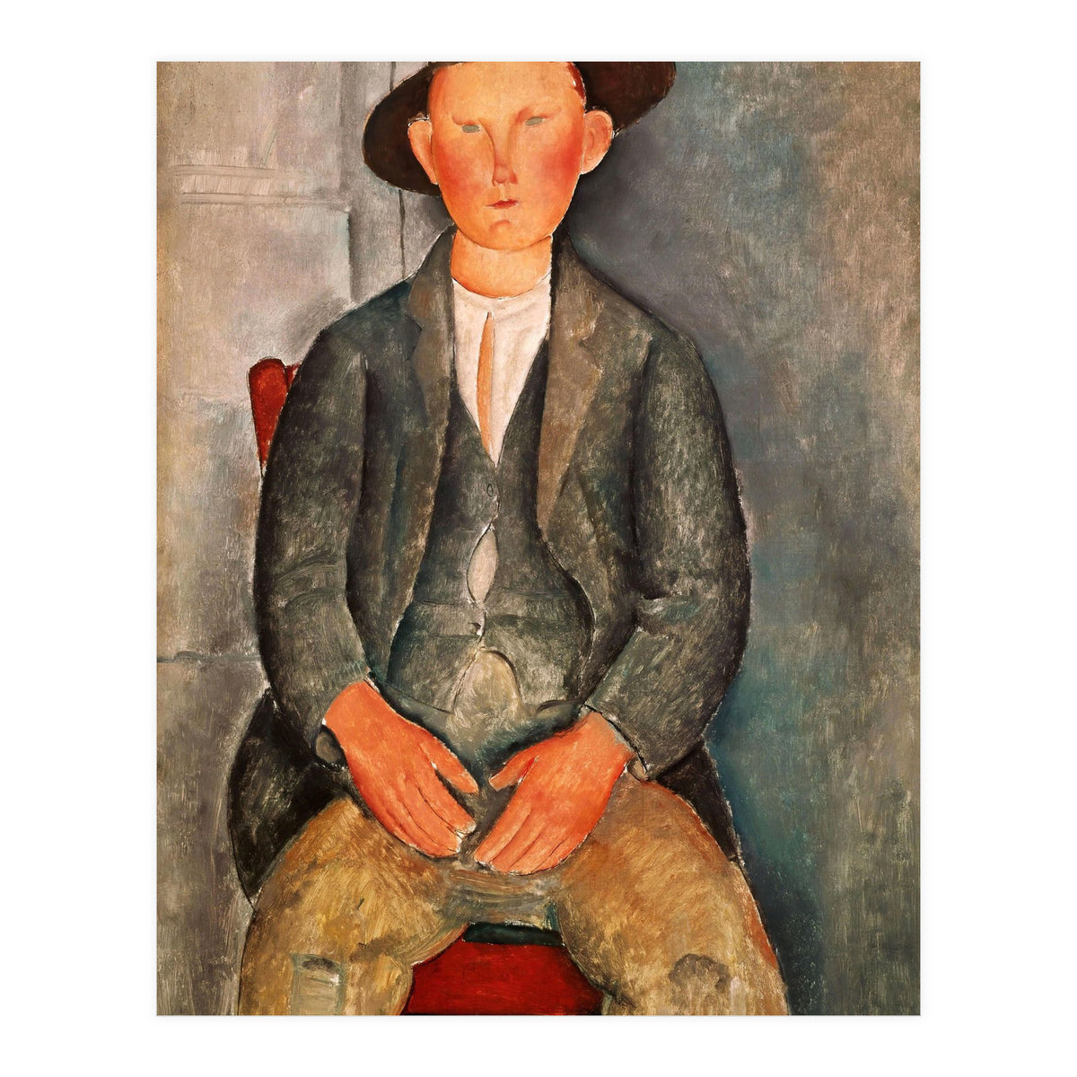 Amadeo Modigliani / 'The Young Farmer', 1918, Oil on canvas. (Print Only)