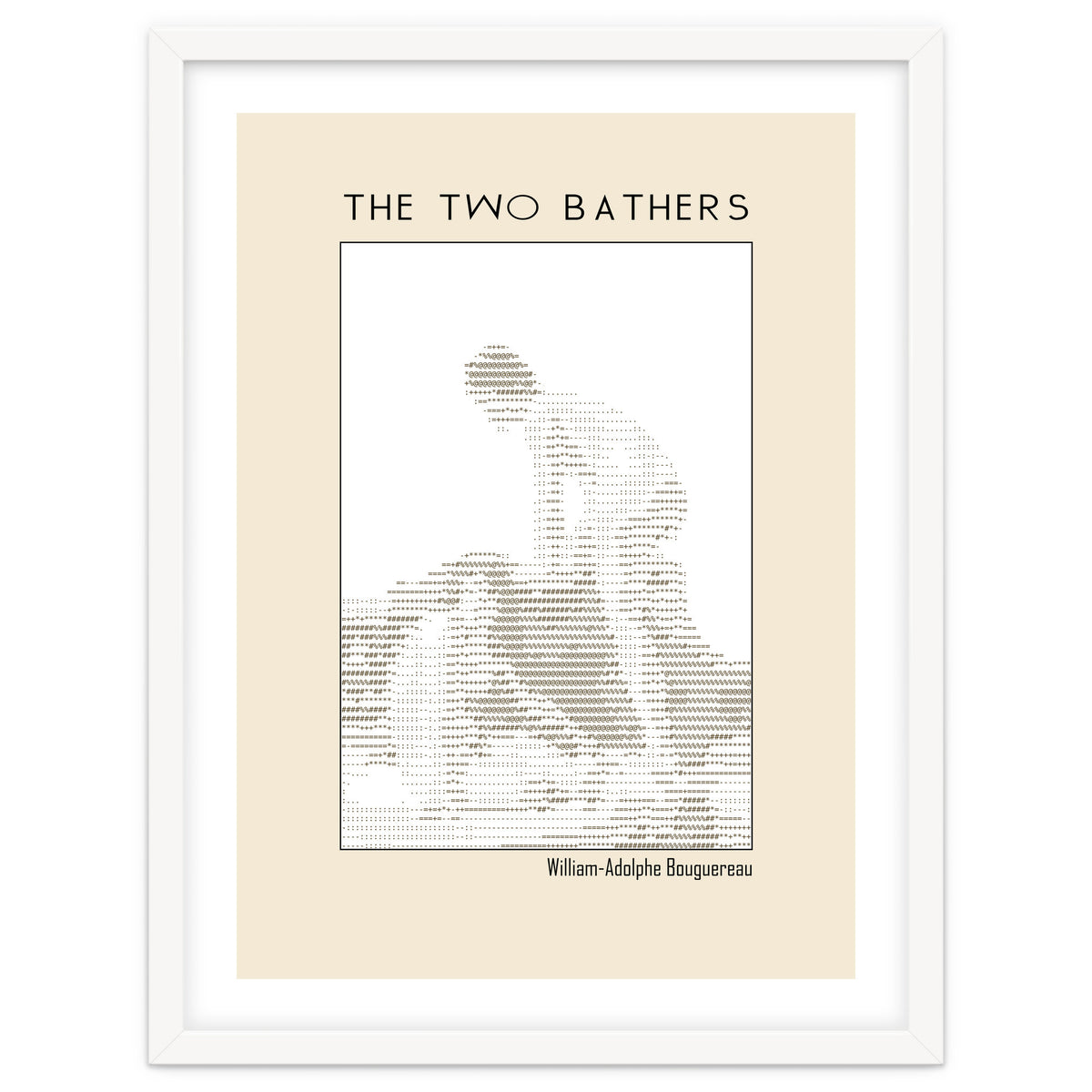 The two bathers (1884) – William-Adolphe Bouguereau (ascii art)