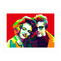 Marilyn Monroe And James Dean Pop Art WPAP (Print Only)