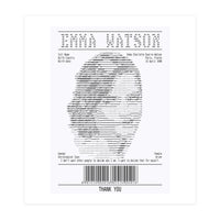 Receipt Art Emma Watson (Print Only)