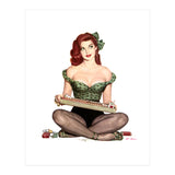 Pinup Sexy Girl Selling Cigarettes (Print Only) thumbnail