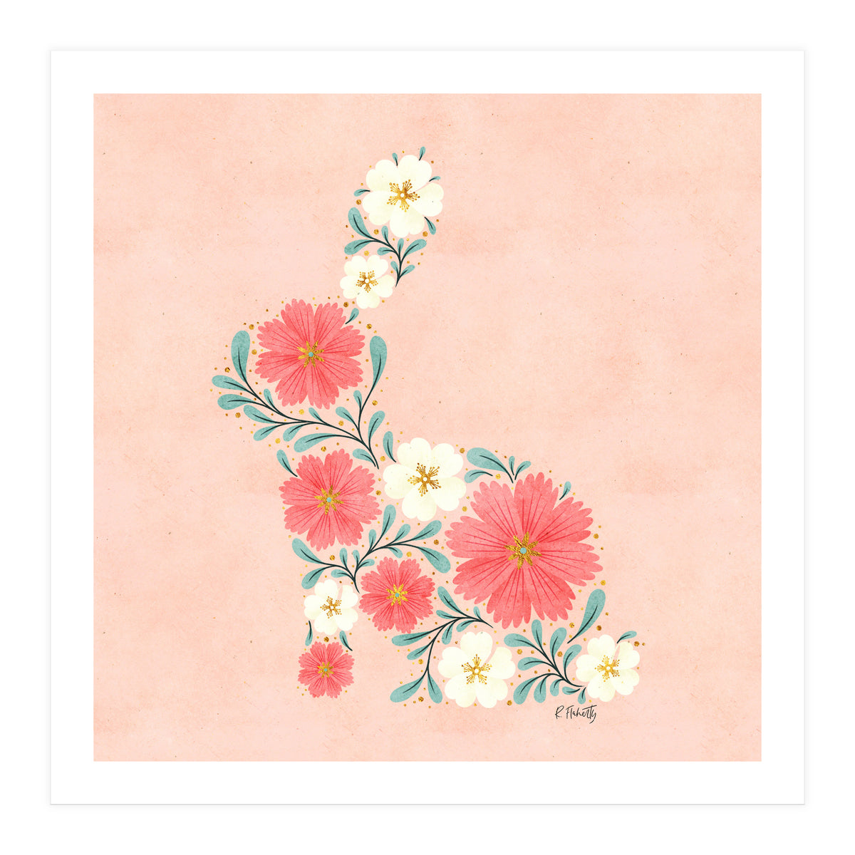 Flower Filled Rabbit (Print Only)