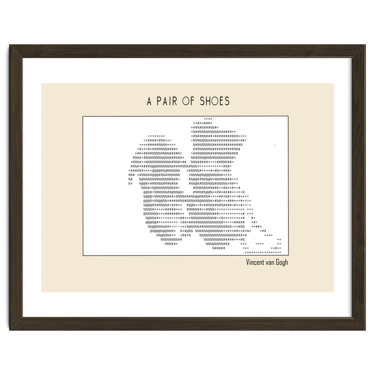 a pair of shoes (1886) – Vincent van Gogh(ascii art)