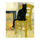 Black Cat on the Yellow Chair, Cozy Van Gogh Vintage Style, Cat at Eternity’s Gate (Print Only) thumbnail