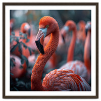 Beautiful Close Up Of A Pink Flamingo Bird