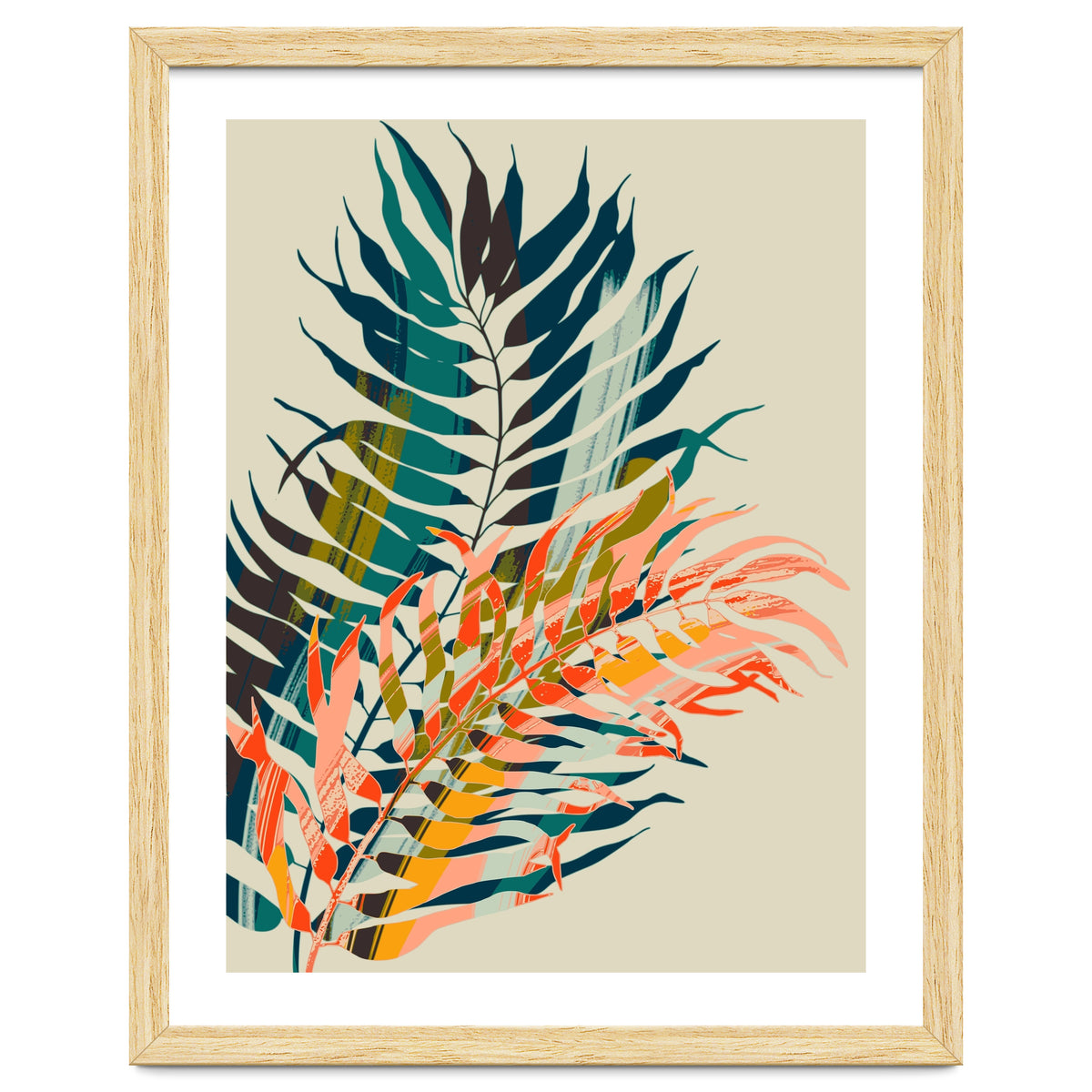 Colorful Palm Leaves