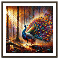 Majestic Peacock In Enchanted Forest