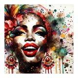 Brazilian Carnival Watercolor Portrait (Print Only) thumbnail