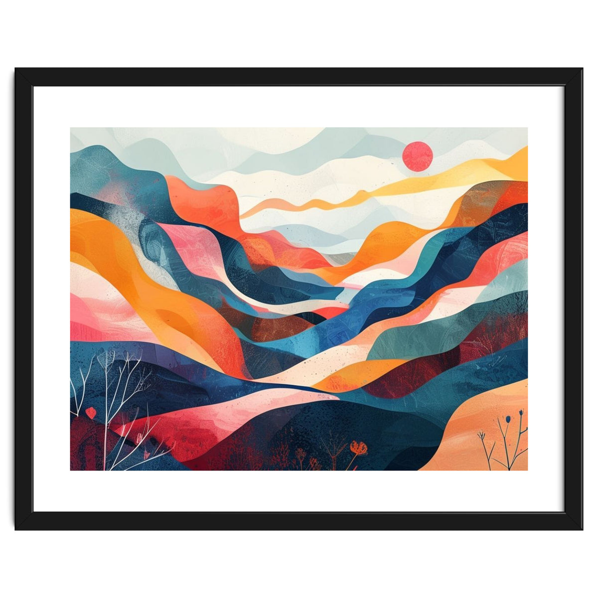Abstract Mountain Landscape Art