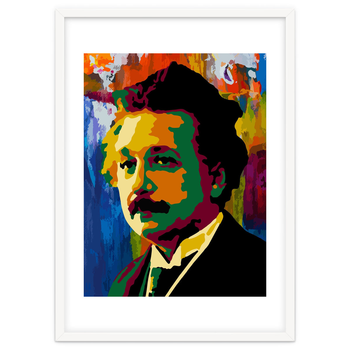 Albert Einstein Colorful Abstract