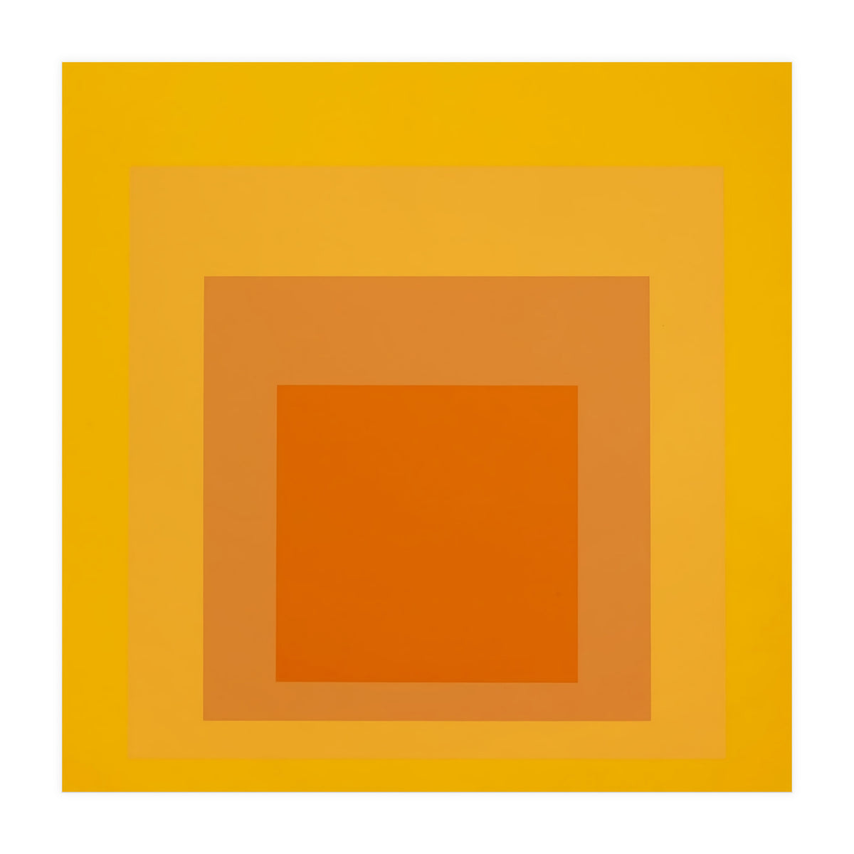 JOSEF ALBERS - HOMAGE TO THE SQUARE YELLOW ORANGE 2. HIGH RESOLUTION (Print Only)