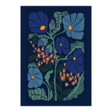 Klimt Flower Dark Blue (Print Only) thumbnail