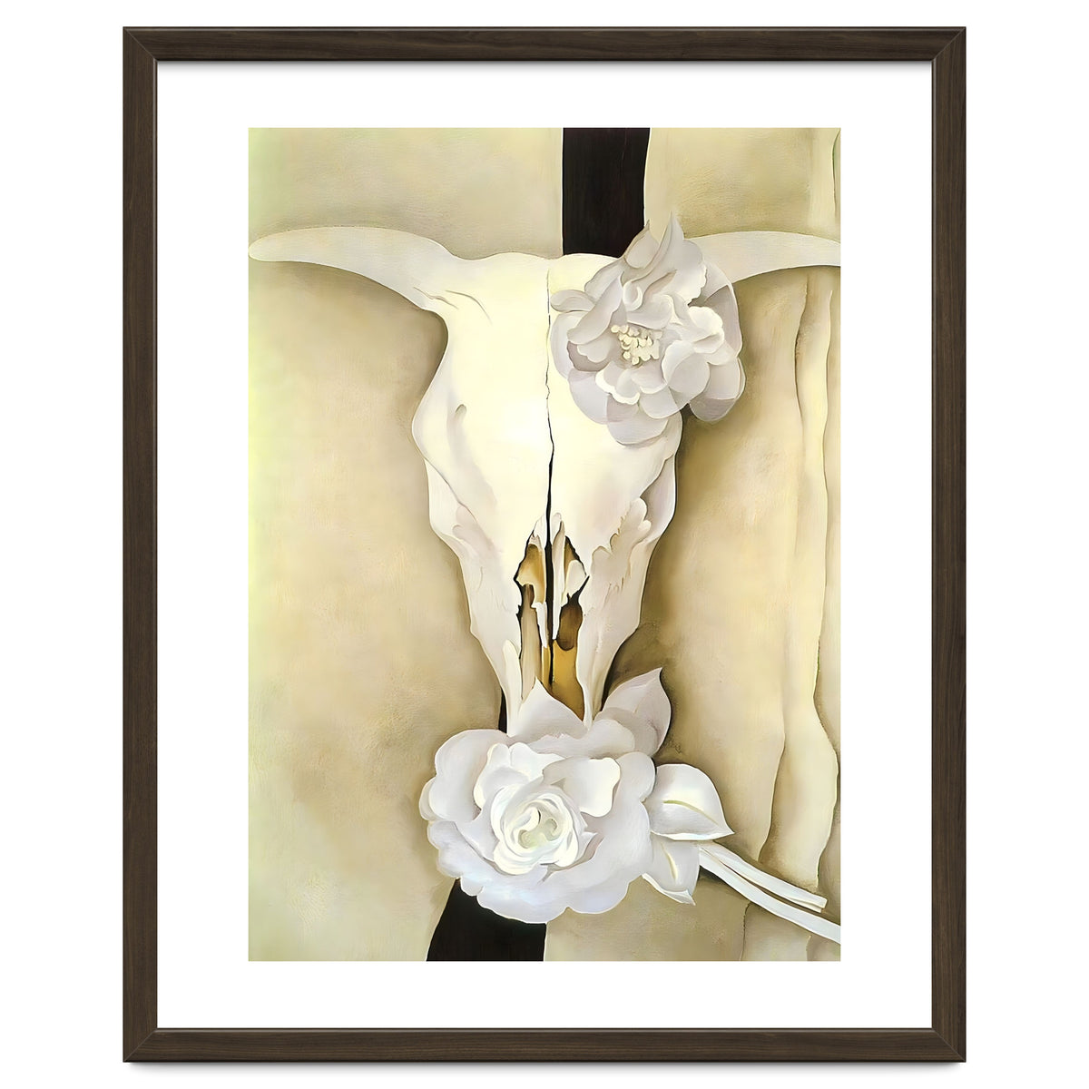 Georgia O’Keeffe – Cow’s Skull with Calico Roses (1931) | Iconic Southwestern Still Life with Desert Symbolism
