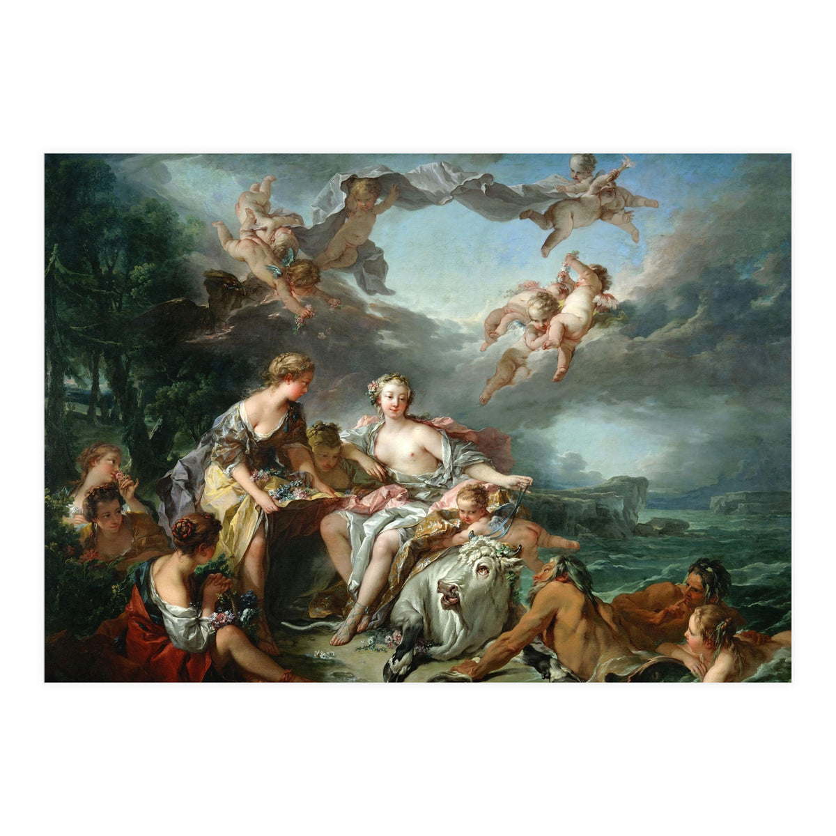 The rape of Europa, 1747. FRANCOIS BOUCHER. (Print Only)