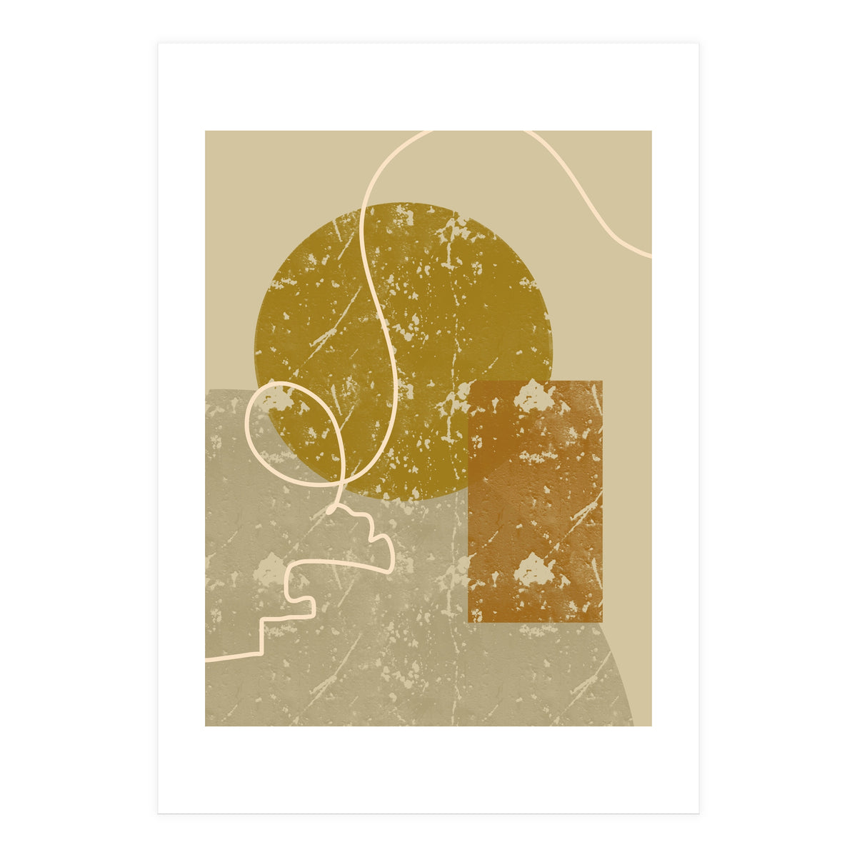 Geometric Composition with an Organic Touch (Print Only)