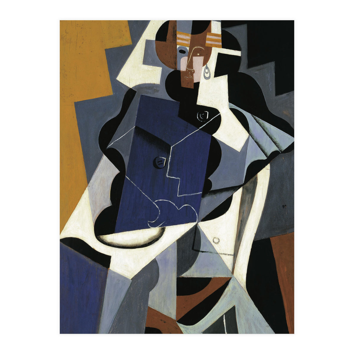 Juan Gris (Madrid, 1887-Boulogne-sur-Seine, 1927). Seated Woman (1917). Oil on panel. 116 x 73 cm. (Print Only)