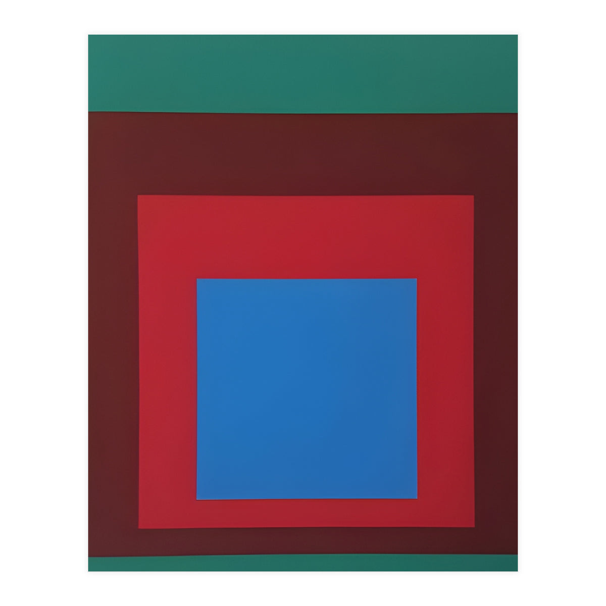 Josef Albers - HOMAGE TO THE SQUARE: Green, Red, Blue (Print Only)
