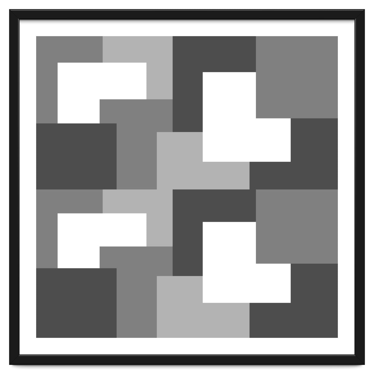 Grey Abstract Square Tiles