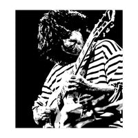 Pat Metheny American Jazz Guitarist Legend in Monochrome 3 (Print Only)