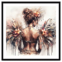 Ornate Floral Back Portrait