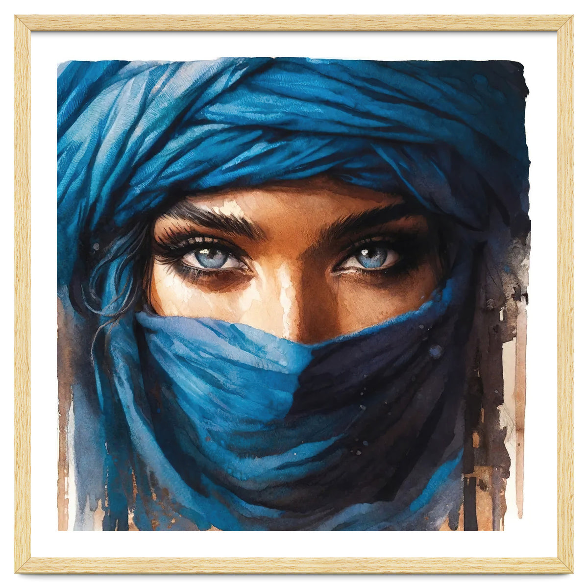 Blue Eyes Tuareg Woman Portrait
