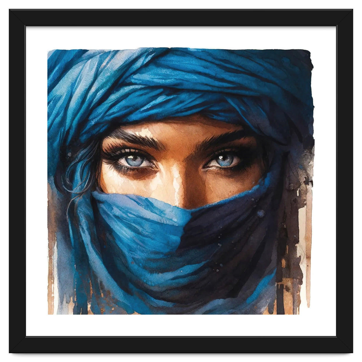 Blue Eyes Tuareg Woman Portrait
