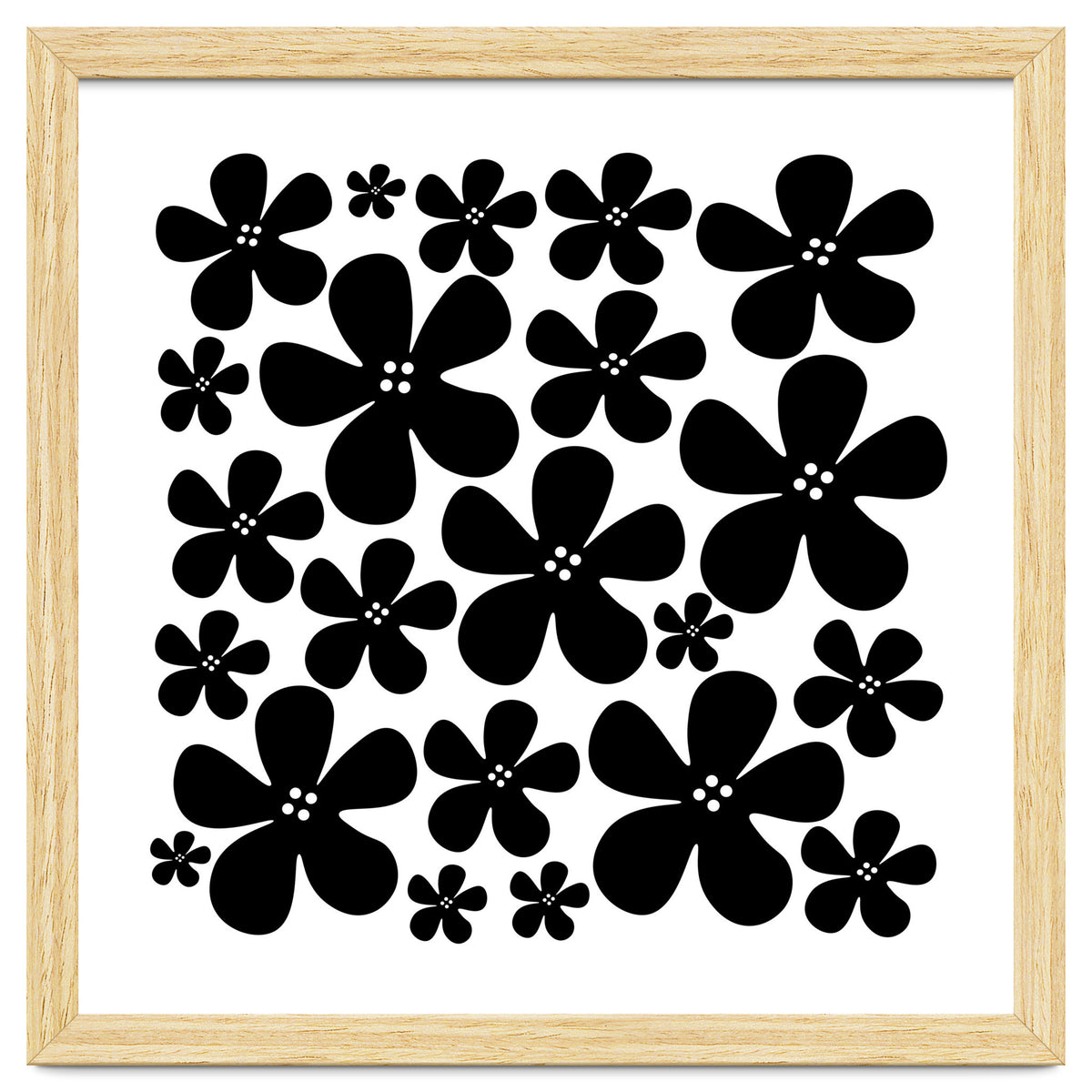 Black Flowers Pattern