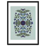 Flowers And Bows Blue And Green thumbnail
