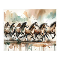 Running Horses Panorama (Print Only)