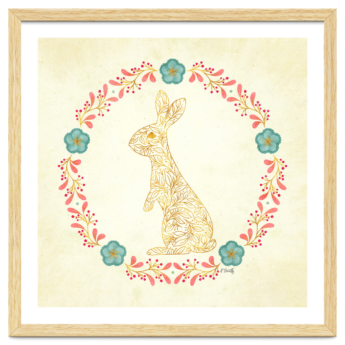 Floral Rabbit Wreath