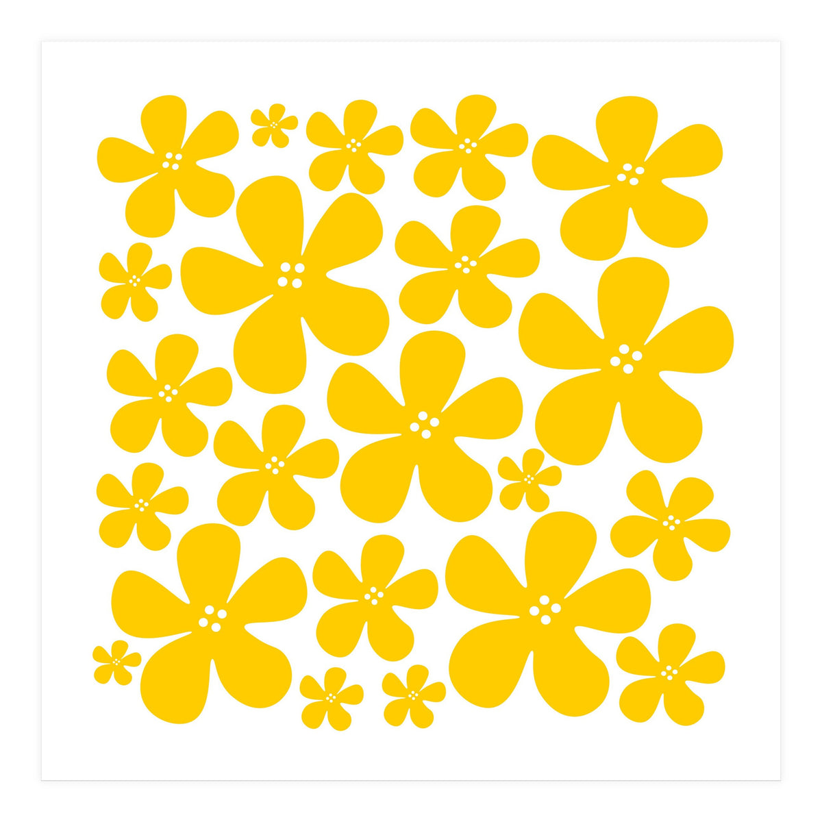 Yellow Flowers Pattern (Print Only)