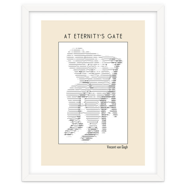 At Eternity’s Gate Vincent Van Gogh – Ascii Art