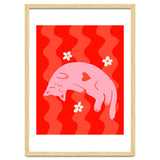 Pink Cat Wavy Background thumbnail