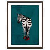 Zebra wearing heals thumbnail