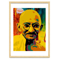 Mahatma Gandhi Colorful Abstract Art