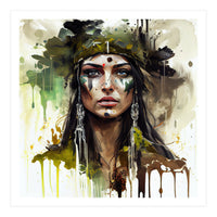 Ceremonial Druid Warrior Portrait (Print Only)